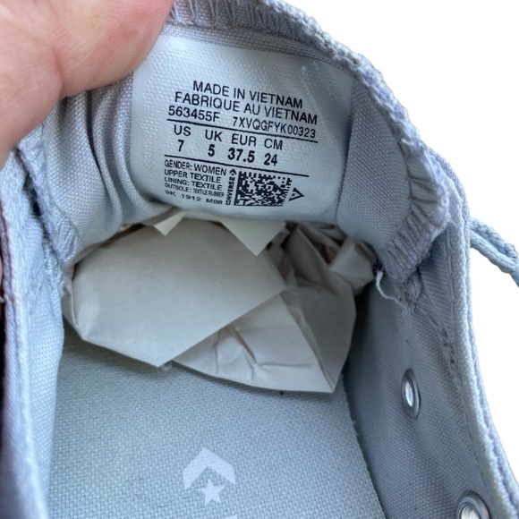 Converse women's size 7 All Star Classic Shoreline gray low top sneakers - Picture 10 of 12